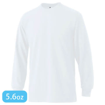裏綿ハニカムメッシュ長袖Tシャツ （ホワイト）