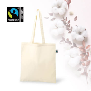 MARKLESS STYLE フェアトレードコットンカジュアルフラットバッグ（L） ナチュラル