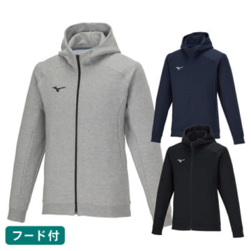 mizuno（ミズノ）スウェットフルジップフーディ［ユニセックス］