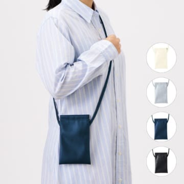 MARKLESS STYLE バネ口レザースタイルサコッシュ