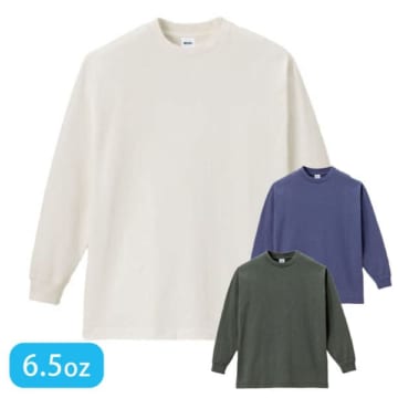 LIFEMAX（ライフマックス） 6.5オンスピグメントダイロングスリーブTシャツ