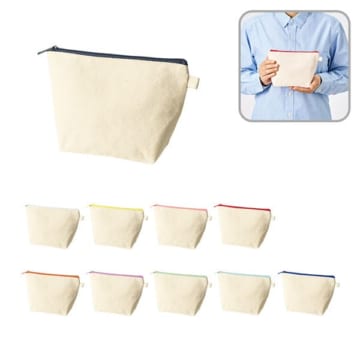 MARKLESS STYLE カラーファスナーキャンバスデイリーポーチ