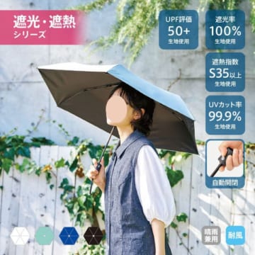 MARKLESS STYLE 自動開閉遮熱遮光折りたたみ傘