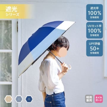 MARKLESS STYLE ドーム型ツートーン遮光折りたたみ傘