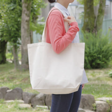 キャンバスエコバッグ(ポケット付)