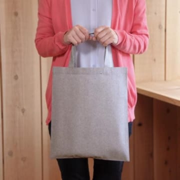 リサイクルコットンポリコットンショッピングバッグ(グレー)