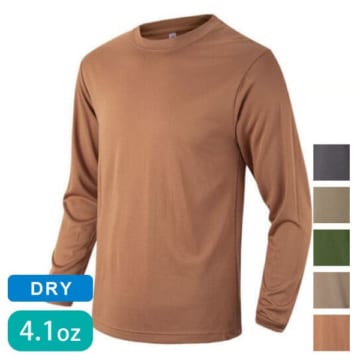 wundou アースカラー長袖Tシャツ