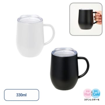 MARKLESS STYLE フタ付ラウンドボトムサーモステンレスマグ330ml